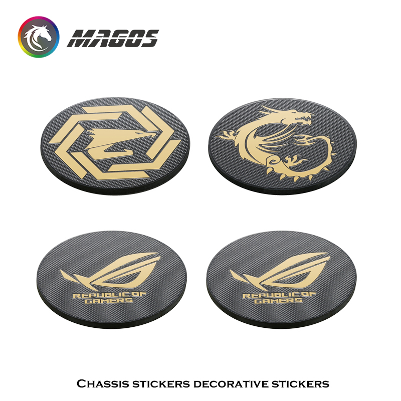 Pc Gaming Quotes - พัดลมคอมพิวเตอร์สติกเกอร์โลหะ ROG MSI AORUS โลโก้แชสซีสติกเกอร์โลโก้วาง PC