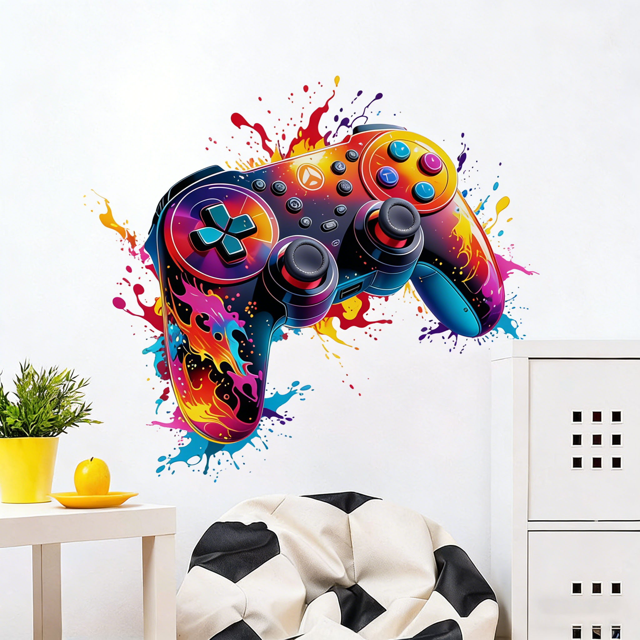 สติ๊กเกอร์ติดผนังลายเปลวไฟสีแด - Pc Gaming Quotes บทวิจารณ์และราคา